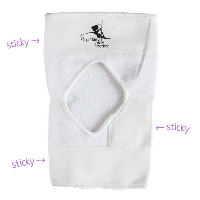 Sticky-Back-Knee-Pads-for-Pole-Dancing-and-floorwork-Back-White