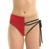 Asymmetric bikini bottom RED/NUDE 01