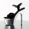 ADORE-709 Black Patent/Silver Chrome