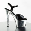 ADORE-709 Black Patent/Silver Chrome