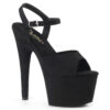 ADORE-709FS Black Faux Suede/Black Faux Suede