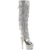 BEJEWELED-3019RSF-7 Silver Metallic Pu