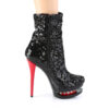 BLONDIE-R-1009 Black Sequins/Black-Red