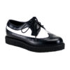 CREEPER-608 Black-White Leather