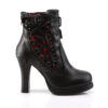 CRYPTO-51 Black-Red Lace Vegan Leather