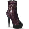 DELIGHT-1008SQ Burgundy Sequins/Black Matte