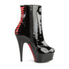 DELIGHT-1010 Black Patent-Red/Black