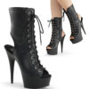 DELIGHT-1016 Black Faux Leather/Black Matte