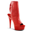 DELIGHT-1018 Red Faux Leather/Red