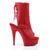 DELIGHT-1018 Red Faux Leather/Red