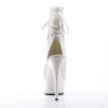 DELIGHT-1018 White Faux Leather/White