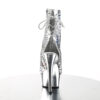 DELIGHT-1018HG Silver Hologram Ostrich Pu/Silver Chrome