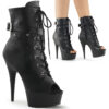 DELIGHT-1033 Black Faux Leather/Black Matte