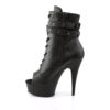 DELIGHT-1033 Black Faux Leather/Black Matte