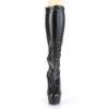 DELIGHT-2000 Black Stretch Faux Leather/Black Matte