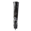 DELIGHT-2023 Black Stretch Faux Leather/Black Matte