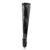 DELIGHT-3000 Black Stretch Faux Leather/Black Matte