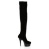 DELIGHT-3002 Black Stretch Velvet/Black