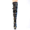 DELIGHT-3004 Blue Iridescent Sequins/Black