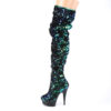 DELIGHT-3004 Green Iridescent Sequins/Black