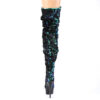 DELIGHT-3004 Green Iridescent Sequins/Black