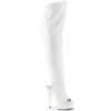 DELIGHT-3019 White Faux Leather/White