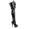 DELIGHT-3028 Black Stretch Patent/Black