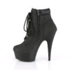 DELIGHT-600TL-02 Black Nubuck Faux Leather/Black Matte