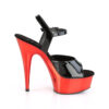 DELIGHT-609 Black Patent/Red Chrome