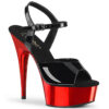 DELIGHT-609 Black Patent/Red Chrome