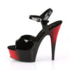 DELIGHT-609BR Black Patent/Red-Black