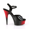 DELIGHT-609BR Black Patent/Red-Black