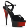 DELIGHT-609BR Black Patent/Red-Black