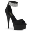 DELIGHT-625 Black Faux Suede/Black Matte