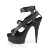 DELIGHT-637 Black Faux Leather/Black Matte