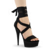 DELIGHT-671 Black Faux Suede/Black Matte