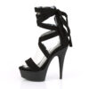 DELIGHT-671 Black Faux Suede/Black Matte