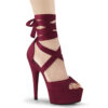 DELIGHT-679 Burgundy Faux Suede/Burgundy Matte