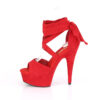 DELIGHT-679 Red Faux Suede/Red Matte