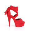 DELIGHT-679 Red Faux Suede/Red Matte