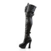 ELECTRA-3028 Black Stretch Faux Leather/Black Matte