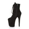 FLAMINGO-1020FS Black Faux Suede/Black Faux Suede