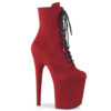 FLAMINGO-1020FS Red Faux Suede/Red Faux Suede