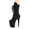 FLAMINGO-1050FS Black Faux Suede/Black Faux Suede