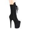 FLAMINGO-1050FS Black Faux Suede/Black Faux Suede