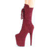 FLAMINGO-1050FS Burgundy Faux Suede/Burgundy Faux Suede