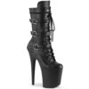 FLAMINGO-1053 Black Faux Leather/Black Faux Leather