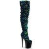 FLAMINGO-3004 Green Iridescent Sequins/Black