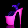 FLAMINGO-808UVG Clear/Neon Hot Pink Glitter