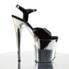 FLAMINGO-809 Black Patent/Silver Chrome